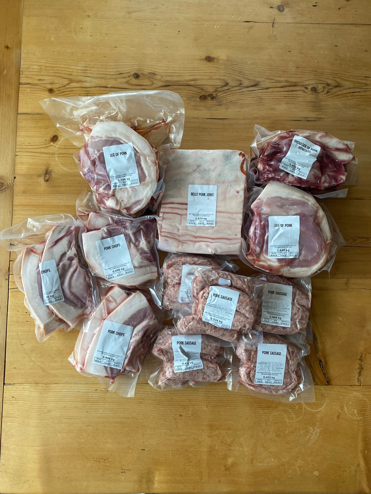 Native bred pork meat box