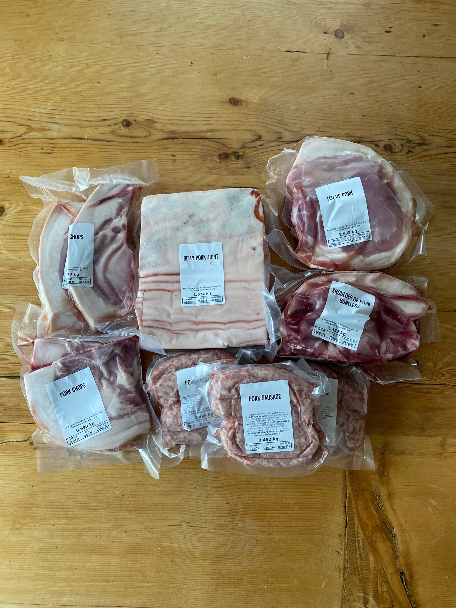 Native bred pork meat box